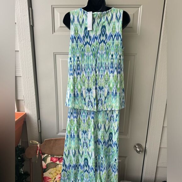 Chicos Ikat Print Popover Maxi Dress Size 0 - Picture 9 of 11
